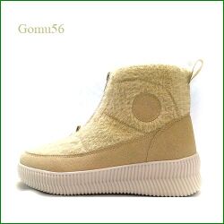 Gomu56  ゴムゴム　gm8562bg  ベージュ  【軽量ソールでどんどん歩こう！締め付けないストレッチ Gomu56  センターファスナーブーツ】