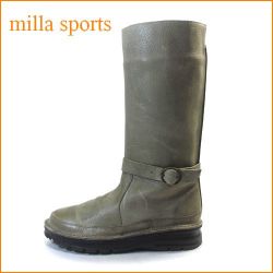 milla ミラ　mi7089gy　サビグレイ　【どんどん歩けるラバーソール・・いい色ビンテージレザー・milla sports ペコス ブーツ】