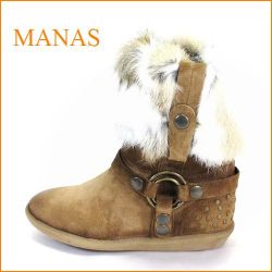 MANAS  マナス　ms2710ok　オーク　【本場スペインの履き心地・・・MANAS・・　すごく可愛い リアルファー・ブーツ】