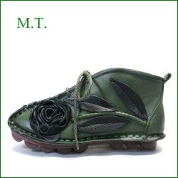 エムティー　MT  mt9220gr カーキ―グリーン　【可愛いお花が咲いている・・・くねくね柔らかソール。。MT　アンクルブーツ】