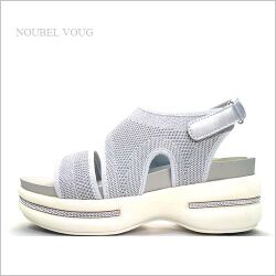 nouble voug relax　 ヌーベルボーグリラックス　nv1006sl 　シルバー　【ボーリュームアップの可愛いソール　どんなコーデも◎　人気の 厚底 サンダル】