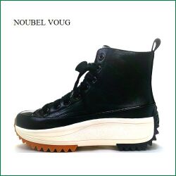 nouble voug relax　 ヌーベルボーグリラックス　nv7268bl 　ブラック　【どんなコーデも相性◎◎　シンプルデザイン・人気の 厚底 スニーカー】