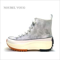 nouble voug relax　 ヌーベルボーグリラックス　nv7268sl 　シルバー　【どんなコーデも相性◎◎　シンプルデザイン・人気の 厚底 スニーカー】