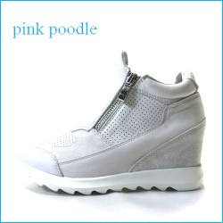 pink poodle　ピンクプードル　pi165wt　オフホワイト　【オ―ルシーズン大活躍！注目度アップのチャックチャック。。pink poodle・インソール・スリッポン】