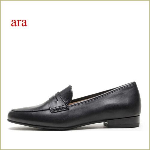新品同様ARA アラドイツ製3万ローファー黒エナメル