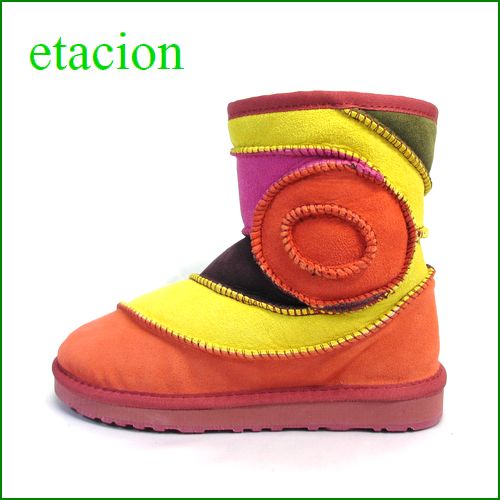 Mサイズ エスタシオン　ムートンブーツ ESTACION エスタシオン et197or ORマルチ 【ファーまでカラフル