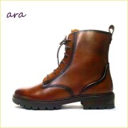ara　アラ  ar11260br　コニャックブラウン　【形の良い丸さのトー・・いい色の琥珀色コニャック！ 　ara・レースアップブーツ】