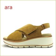 ara　アラ ar42402br　ラムブラウン　【シッカリ甲を包むいい履き心地！高機能High Soft インソール　　ara ドイツ 厚底サンダル】