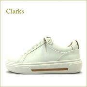 Clarks  クラークス　Hollyhock Walk  cl890wt  ホワイト　【足を包み込む感じが優しい！快適な衝撃吸収インソール　CLARKS　スニーカー】