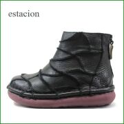 エスタシオン靴  estacion  et466bl　ブラック　【ハッピー気分で歩きましょ。すごく可愛い。エスタシオン靴　 アンクルブーツ】