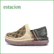 エスタシオン靴  estacion  et239ok  オーク　【新鮮・色色メッシュ↑↑↑　エスタシオン・・・　とても可愛い まん丸スリッポン】