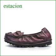エスタシオン靴  estacion　etn2029pl　パープル　【 馴染むレザーとくねくねソール・・・履きやすさバツグン！ エスタシオン お花畑のスリッポン】