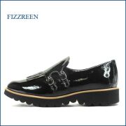 FIZZREEN　フィズリーン fr9611ble 　ブラックエナメル　【可愛いキルトデザイン！ fizzreen　 合わせやすい、大活躍のトラッド スタイル】