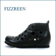 fizz reen  フィズリーン fr5607bl ブラック　【可愛い丸さのピーナッツトゥ・・・シークレットの履き心地・・fizzreen・穴穴アンクル】
