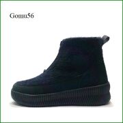 Gomu56  ゴムゴム　gm8562bl  ブラック  【軽量ソールでどんどん歩こう！締め付けないストレッチ Gomu56  センターファスナーブーツ】