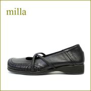 milla sports ミラ mi7027bl ブラック　【脱・靴ズレ宣言・・柔らか仕立てのカカトが楽らく・・・巾広の milla sports】