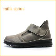 milla ミラ　mi7088br　ロッシ―ブラウン　【どんどん歩けるラバーソール・・フィットするサイドゴア・・milla・・ベルト スリッポン】