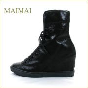 maimai　マイマイ mm01bl ブラック　【もっとかっこいいのが好き。。暖かムートン・・maimai かわいいヒールアップスニーカー】