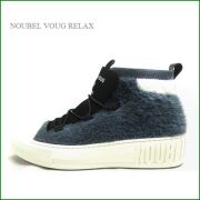 nouble voug relax　 ヌーベルボーグリラックス　nv1934gy 　グレイ　【可愛いモコモコ・  足を優しく包む・ストレッチ ブーツスニーカー】
