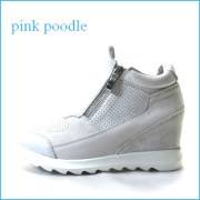 pink poodle　ピンクプードル　pi165wt　オフホワイト　【オ―ルシーズン大活躍！注目度アップのチャックチャック。。pink poodle・インソール・スリッポン】