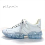 pink poodle　ピンクプードル　pi1688wt  ホワイト　【人気上昇中・・ダイヤモンドカットのクリアーソール。。pink poodle・スニーカー】