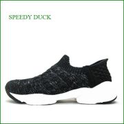 speedy duck  スピーディーダック　sd8971bl  ブラック　【手を使わずに脱ぎ履きカンタン！ speedy duck　するっと IN シューズ】
