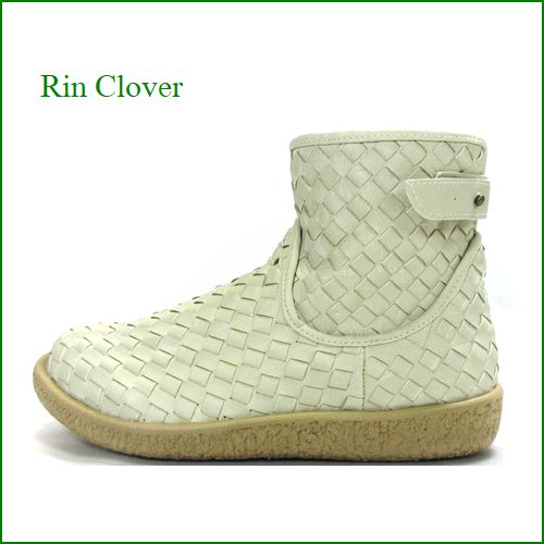 Rin Clover　 リンクローバー　rc1957iv 　アイボリー　【メッシュ素材がかわいくアピール・　Rin Clover　後ろベルトブーツ】