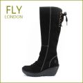 FLY LONDON YUST  フライロンドン ヨスト　fy327006bl  ブラック　【フライの大本命・リボン・ロングブーツ・・FLY LONDON YUST・・足を包む最高の履き心地】【レディース】