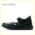milla sports   ミラスポーツ  mi1051bl  ブラック　【軽いソールで歩こう！可愛いくしゅくしゅベルト milla sports スポッと履ける甲ベルト】