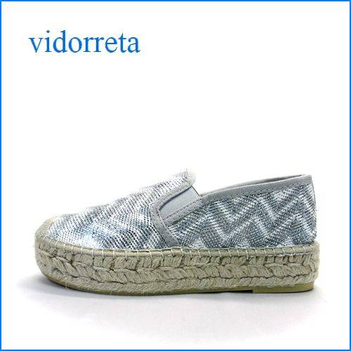 vidorreta  ヴィドレッタ　vd6300sl  シルバー　【スペイン発！ぴったり足に ＦＩＴする・・ｖｉｄｏｒｒｅｔａ・・キラキラメッシュの本格エスパドリュー】
