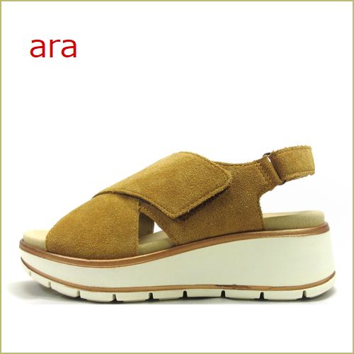 ara　アラ  ar42402br　ラムブラウン　【シッカリ甲を包む！なんていい履き心地。高機能High Soft インソール　ara  厚底サンダル】