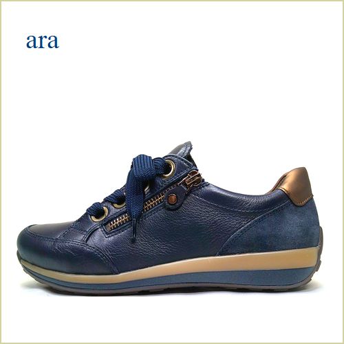 ara　アラ   OSAKA  ar44587bu   ブルーナッツ　【いい色 限定 ブルーナッツ・バツグンの履き心地！高機能High Soft インソール　ara  OSAKA  スニーカー】