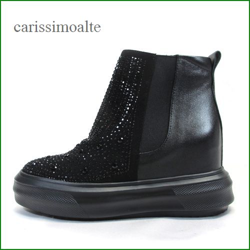 carissimoalte カリシモアルテ　cs88286bl 　ブラック　【可愛さ満点・ぴかぴかラインストーン  carissimoalte　厚底ショートブーツ】
