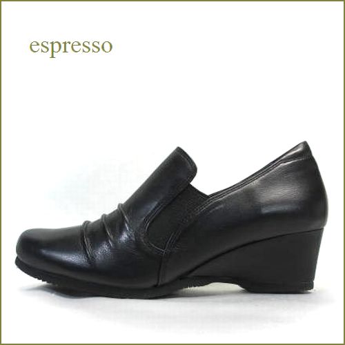 Espresso  エスプレッソ  ep1602bl  ブラック　【きれいなシルエット・・かわいいヒール・・ Espresso　クッションの良いパンプス 】