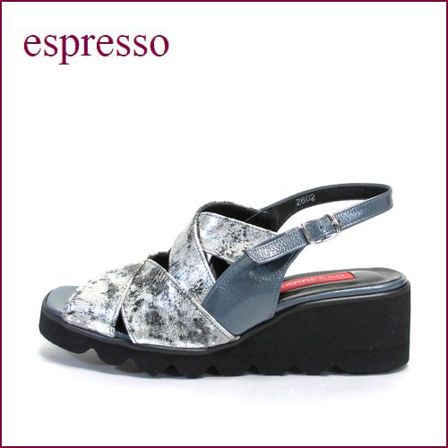 ESPRESSO   エスプレッソ  ep2602gy  グレイ　【いい色 ・おしゃれ 新鮮素材・・軽い作りの１８０ｇ　espresso 　厚底サンダル】