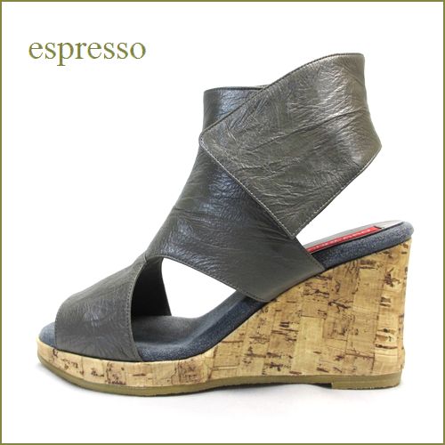 espresso エスプレッソ ep6800ok　オーク　【センス度アップ！おしゃれ素材ピューマ折じわ加工。。エスプレッソ・・ ブーティ サンダル】