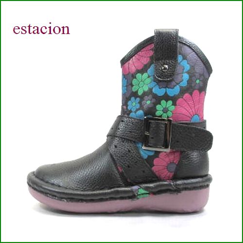 エスタシオン靴 estacion et01bla　ブラック　限定モデル 【みんなに好かれる かわいいスタイル。エスタシオン　ベルトブーツ】