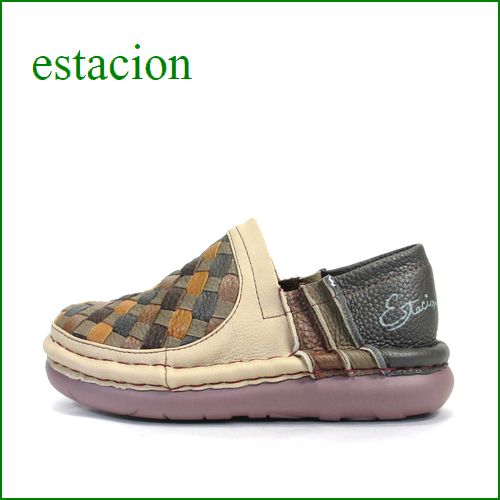 estacion  エスタシオン靴   et239ok オーク　【新鮮・色色メッシュ↑↑↑　エスタシオン・・・　とても可愛い まん丸スリッポン】