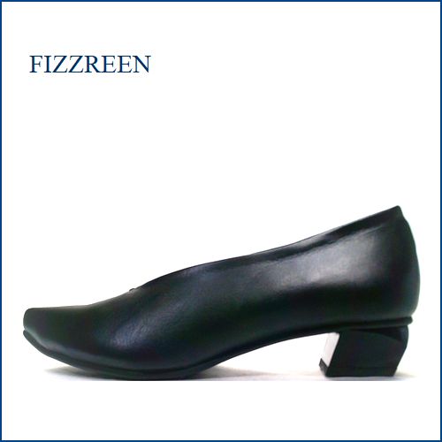 FIZZREEN　フィズリーン  fr1117bl 　ブラック　【キレイなシルエット　小足に見せるカッティング　fizzreen　ポインテッドトーの３Ｅパンプス】