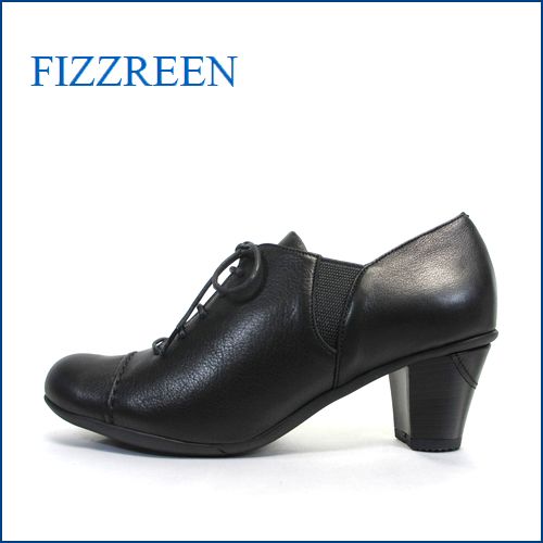 fizzreen  フィズリーン  fr275bl ブラック　【人気上昇中！スポッと履けるレースアップ・・ fizzreen  アンクルブーティ―】