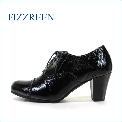 fizzreen  フィズリーン  fr3027bl ブラック　 【主役になれるソフトエナメル・・注目クラシカルな・・fizzreen・ レースアップ】