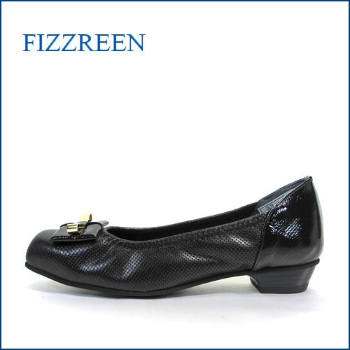 fizzreen フィズリーン fr3283bl  ブラック　【かわいいお花が咲いている・・ぴったりＦＩＴする・・・ｆｉｚｚｒｅｅｎ・柔らかレザーパンプス】