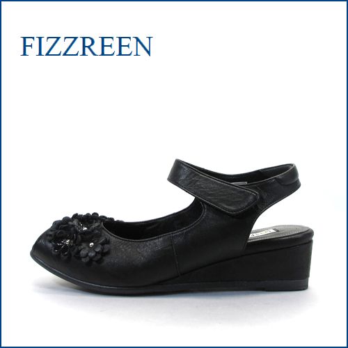 fizz reen フィズリーン  fr8766bl  ブラック　【かわいい上品な小花・・楽らくＦＩＴの・・ＦＩＺＺＲＥＥＮ・・２重クッション・バックバンド】