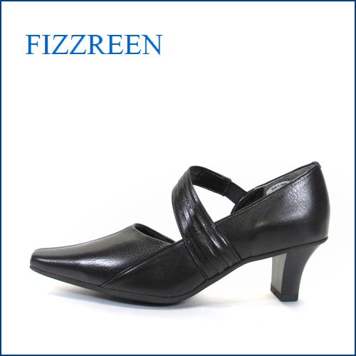 FIZZREEN  フィズリーン fr8916bl  ブラック　【キレイにベルトでＦＩＴ・・ぴったりゴムでＦＩＴ・・FIZZREEN 　履きやすいフォーマルなパンプス】