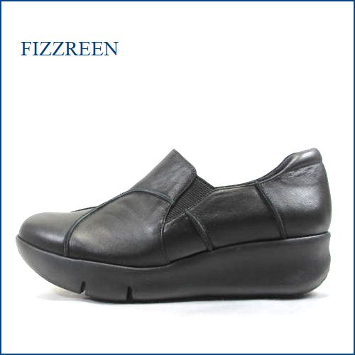 FIZZREEN フィズリーン fr9305bl 　ブラック　【二重クッションでふわっ　コロンとして可愛い　FIZZREEN　厚底スリッポン】