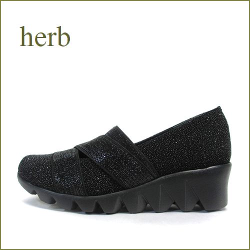 herb靴  ハーブ  hb8028bl  ブラック  【新鮮素材。登場！ブラックビーズでアピールしましょ。。herb靴 ぴかぴかパンプス】