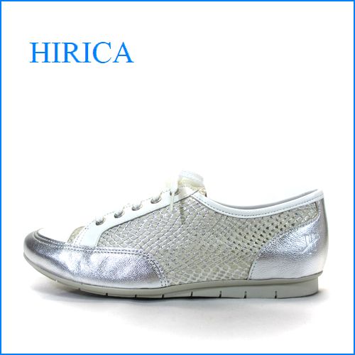 hirica　ヒリカ　hi31iv　アイボリーコンビ　【新鮮・アイボリー＆シルバー！！可愛いぴかぴか型押し・・・hirica・・軽いレースアップ・スタイル】
