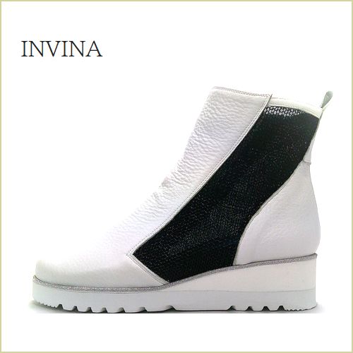 INVINA　インビナ  iv1448wt 　ホワイト 【かわいいキラキラ素材　お洒落でセンス度アップする　INVINA　シンプル ショートブーツ】