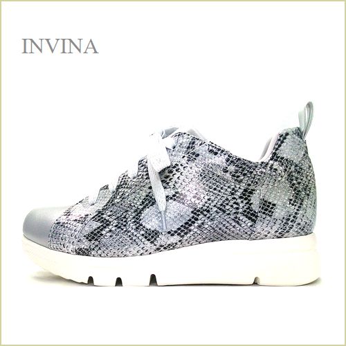 INVINA　インビナ  iv50295sl　シルバースネーク　【楽しく歩ける！やさしい履き心地・INVINA 外反母趾対策の厚層インソール  スニーカー】