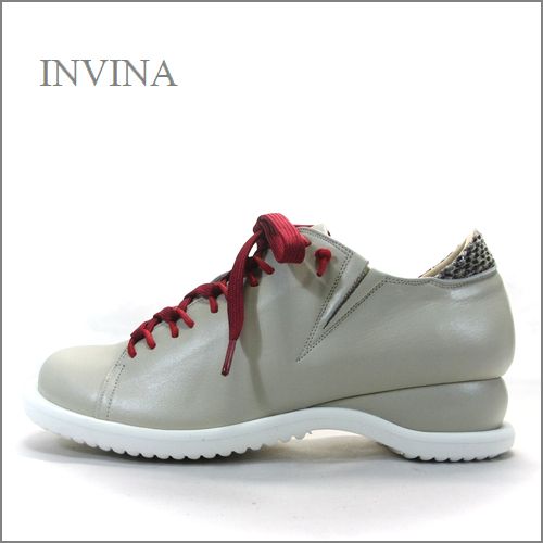 invina　インビナ  iv2217iv 　アイボリー　【リラックス効果インソール・・新感覚のアウトソール。INVINA　可愛いレースアップマニッシュ】